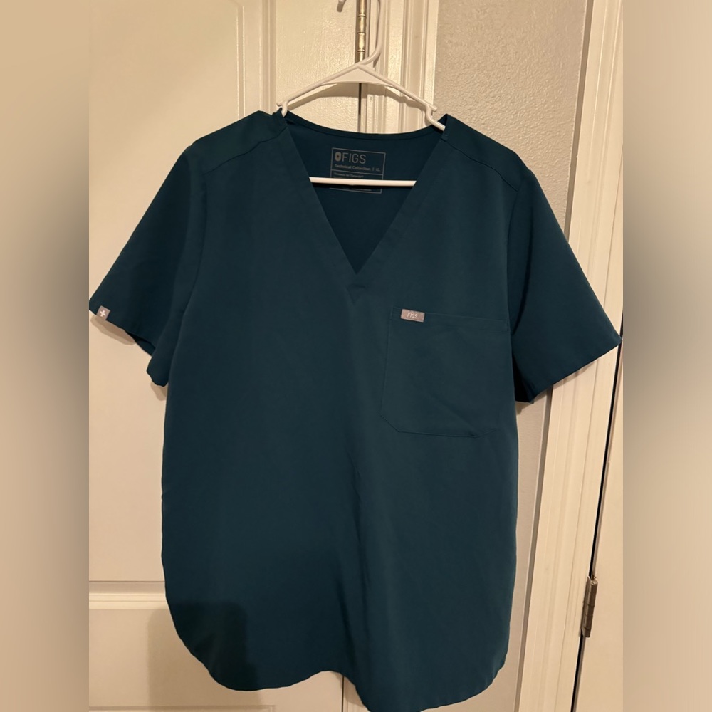 Figs Catarina Top - Carribean Blue - XL